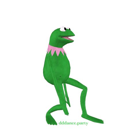 Kermit The Frog Dancing Sticker by Fuzzy Wobble for iOS & Android | GIPHY