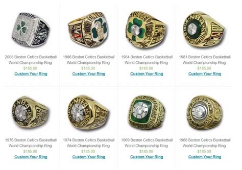 17 Boston Celtics NBA Championship Ring Set Ultimate Collection | lupon ...