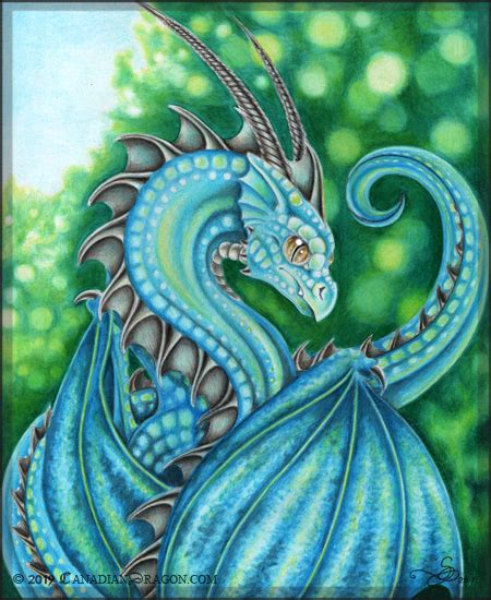 Colored Pencil Art Gallery: Canadian Dragon Fantasy Art