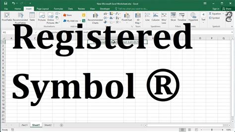 How to Type Registered Trademark Symbol in Excel - YouTube