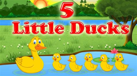 Five Little Ducks | Nursery Song | Number Nursery Rhyme | Song for ...