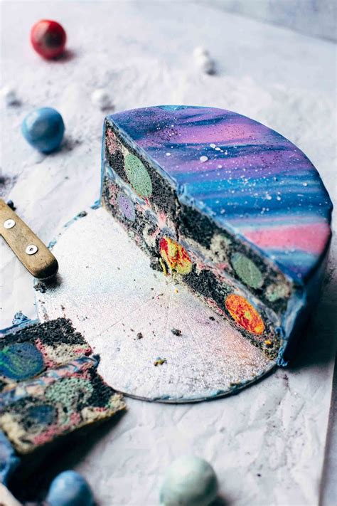 Mirror Glaze Galaxy Cake | Galaxy cake, Colorful cakes, Mirror glaze