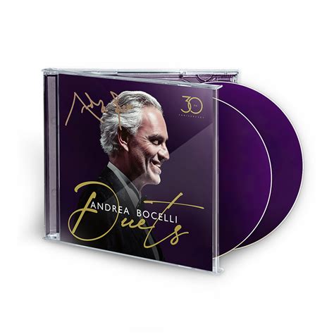 Andrea Bocelli: Duets - 30th Anniversary Signed 2CD - Verve Record Store