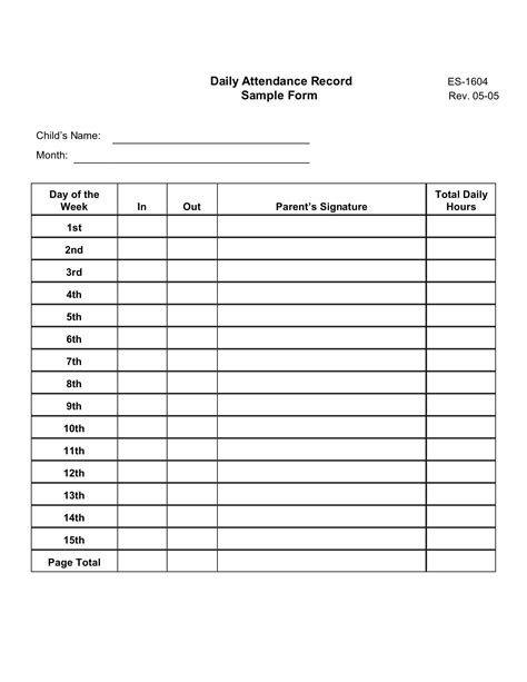 Printable Attendance Sheet - 14+ Examples, Format, Pdf | Examples