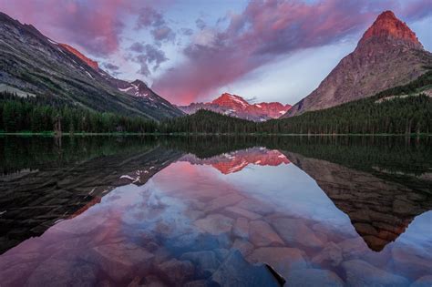 Sunrise yesterday at Many Glacier, Glacier National Park [2000x1333] - Nature/Landscape Pictures