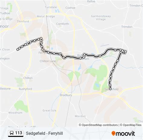 113 Route: Schedules, Stops & Maps - Ferryhill (Updated)