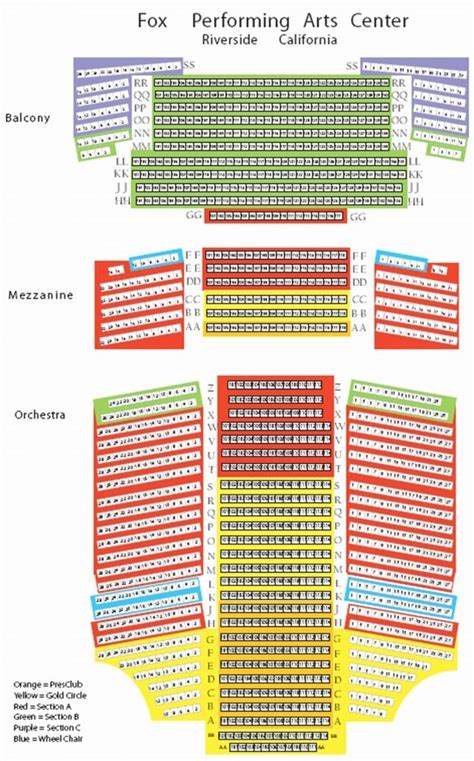 The Elegant fox theater oakland seating chart | Performing arts center ...