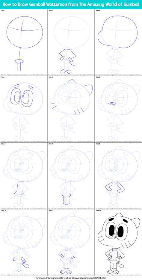 How to Draw Gumball Watterson from The Amazing World of Gumball ...