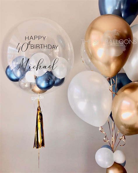 Personalized Happy 40th Birthday Balloons – The Sky Balloons