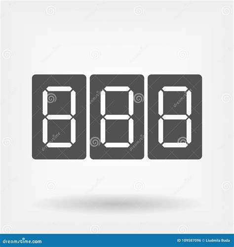 Digital display icon stock vector. Illustration of font - 109587096