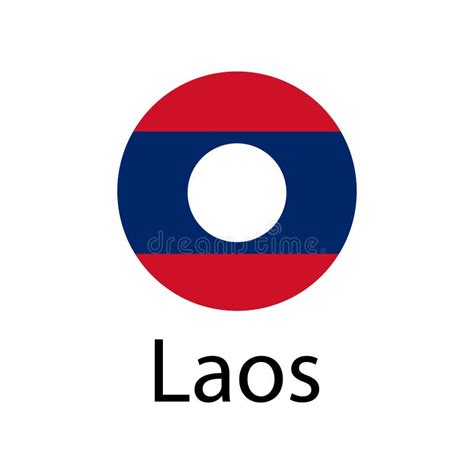 Laos Flag stock vector. Illustration of illustrated, emblem - 98587444