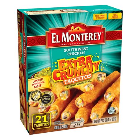 El Monterey Southwest Chicken Extra Crunchy Frozen Taquitos - 20.7oz/18ct | Southwest chicken ...