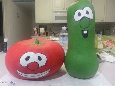 Painted Bob the tomato & Larry the cucumber from Veggietales using ...