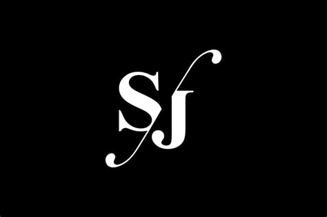 SJ Monogram Logo Design By Vectorseller | TheHungryJPEG.com