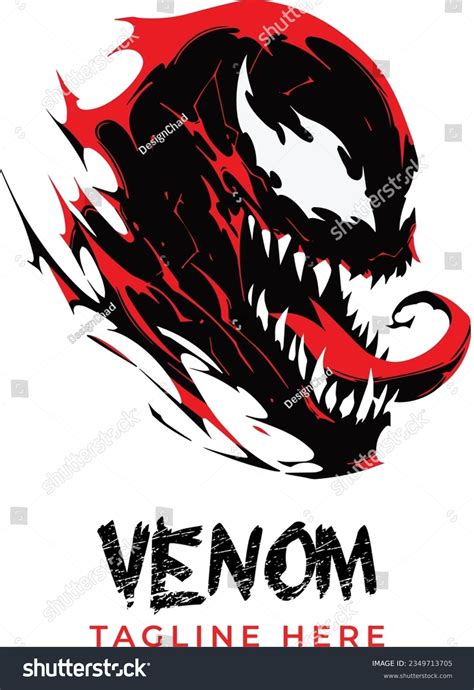 Ilustración vectorial de Venom y Mascota.: vector de stock (libre de ...