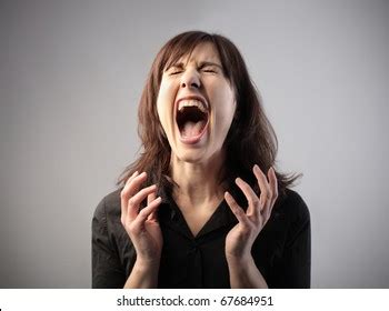 Aggressive Woman Tank Top Cry Isolated Stock Photo 110488061 | Shutterstock