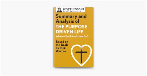 ‎Summary and Analysis of The Purpose Driven Life: What On Earth Am I Here For? on Apple Books