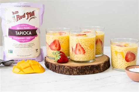 Mango Tapioca Pudding (Mango Sago) | Healthy Nibbles by Lisa Lin