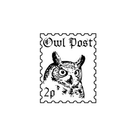 Harry Potter owl post faux postage stamp rubber stamp | Etsy | Harry potter owl, Harry potter ...