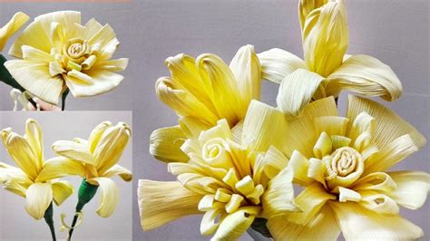 Corn Husk Flowers || How to make - YouTube