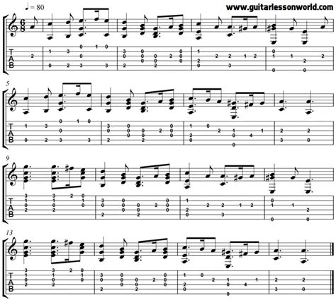 Greensleeves - Guitar Lesson World