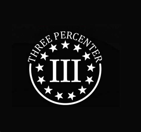 Three Percenter 3% Window Decal Sticker | Custom Made In the USA | Fast Shipping