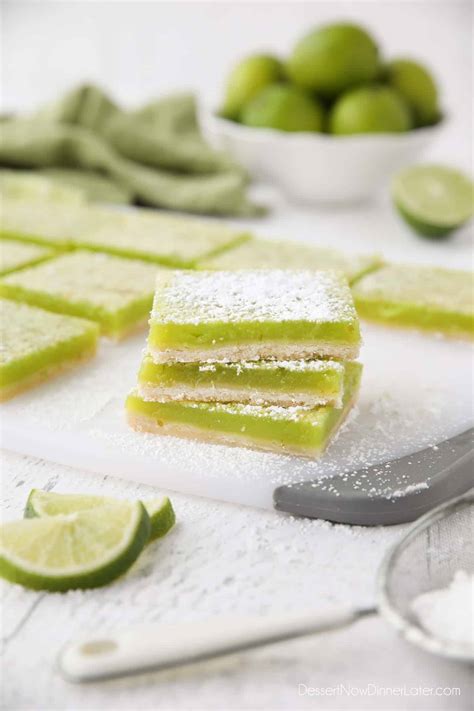 Lime Bars + Video (a twist on Lemon Bars) | Dessert Now Dinner Later