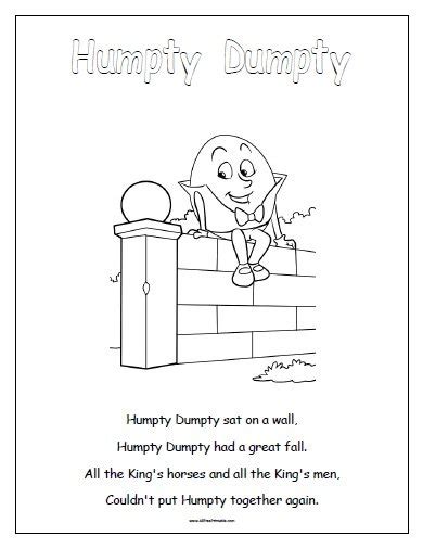 Humpty Dumpty – Free Printable