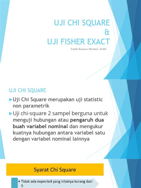 Uji Chi Square & Fisher's Exact | PDF