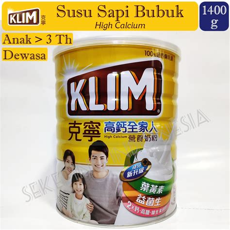 KLIM Susu Sapi Bubuk High Calcium 1,4 Kg - Import Taiwan | Shopee Indonesia