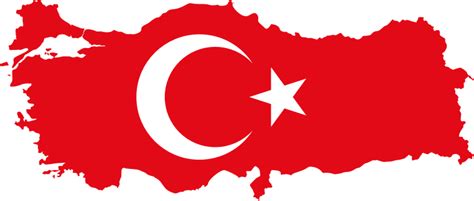 Turkey Map Flag - Openclipart