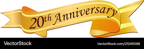 20th anniversary logo Royalty Free Vector Image