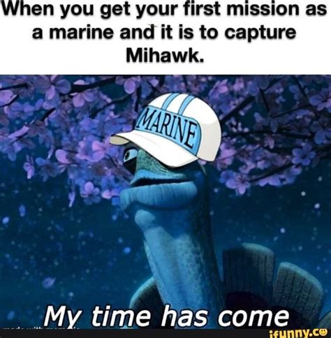 When you get your first mission as a marine and it is to capture Mihawk ...