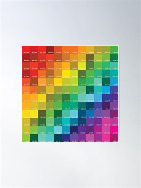 "Rainbow Hex Colors" Poster for Sale by jojo983 | Hex colors, Sale ...