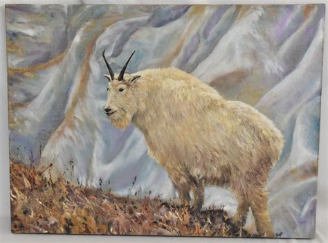 Original Mountain Goat Oil Painting