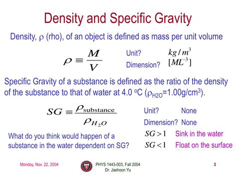 PPT - Density and Specific Gravity Fluid and Pressure Absolute and ...