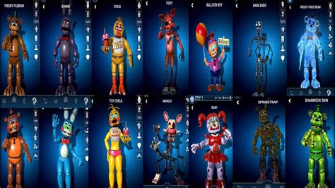 FNAF AR | ALL ANIMATRONICS WORKSHOP ANIMATIONS 360 SPIN | 2019-2020 ...