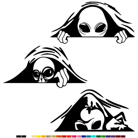 Alien UFO Area 51 Vinyl Decal Sticker Car Wall Window Laptop - Etsy