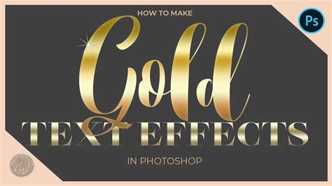 Gold Text Photoshop Tutorial {{{Free Gradients + Gold Color Codes}}} - YouTube