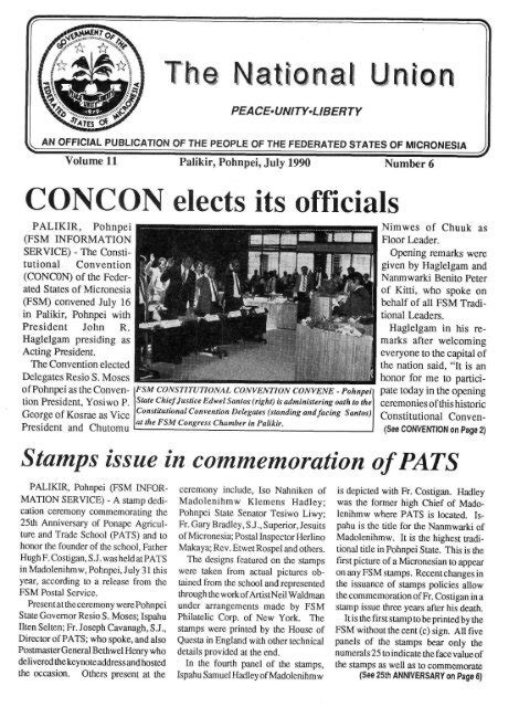 Convention - College of Micronesia - FSM