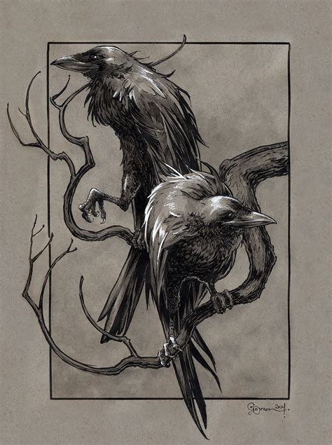 Draw My Face Off — Huginn & Muninn from the Poetic Edda (Norse... | Viking art, Norse tattoo ...