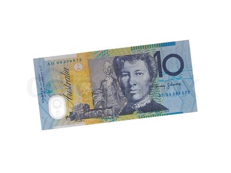 Australian ten dollar note isolated ... | Stock image | Colourbox