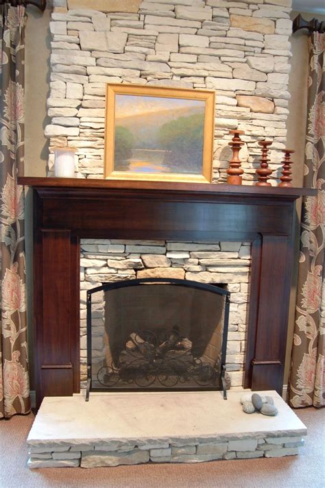 Custom Craftsman Fireplace Surround by Nh Accents Fine Crafts, Llc | CustomMade.com