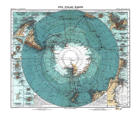 1912 German Map of Antarctica | Panoramic map, Ancient maps, Historical maps