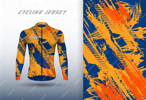 Premium Vector | Vector premium cycling jersey design with abstract texture