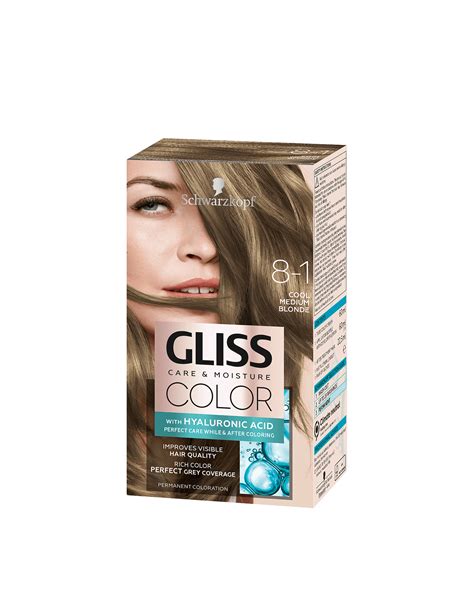 Gliss Color 8-1 COOL MEDIUM BLONDE Hair Dye – Peppery Spot