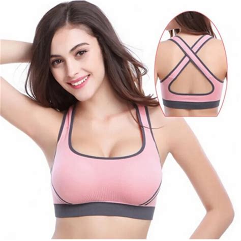 Super Promotion!Professional Sexy Women Sports Bra Stretch Athletic brassiere Push Up Bras Tank ...