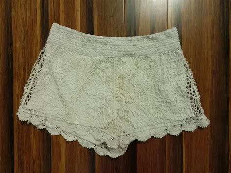 White Crochet Shorts