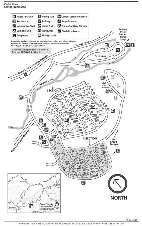 Cades Cove Campground map | Cades cove, Campground, Great smoky mountains national park