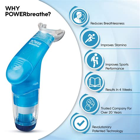 POWERbreathe - Breathing Exercise Device for Lungs, Breathing Trainer and Therapy Tool to ...